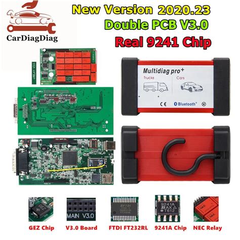 Latest Version 2017 R3 Multidiag Pro Vci Tcs Usb Bt Double Pcb V3 0 Real 9241a Chips Obd2