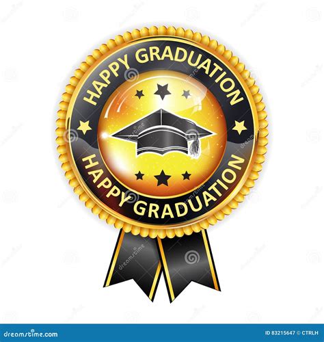 Happy Graduation Award Ribbon Stock Illustration Illustration Of Sign