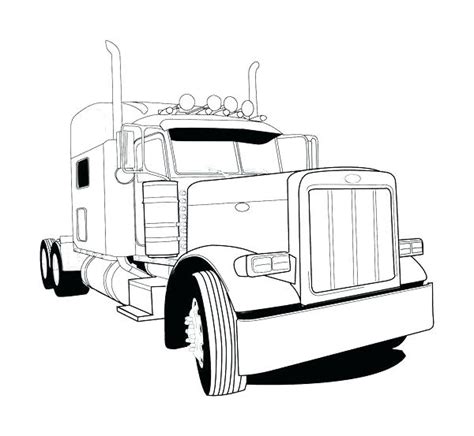 Printable Peterbilt 379 Coloring Pages