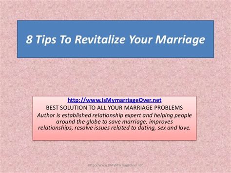 8 Tips To Revitalize Your Marriage