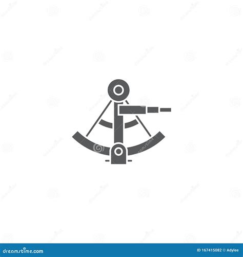 Sextant Vector Icon Symbol Isolated On White Background Stock Vector