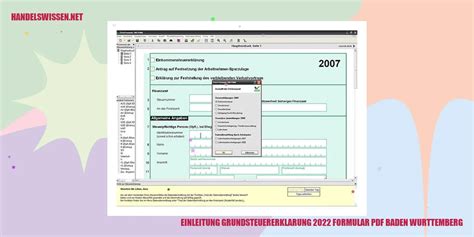 Grundsteuererklarung Formular Pdf Baden Wurttemberg Maximieren