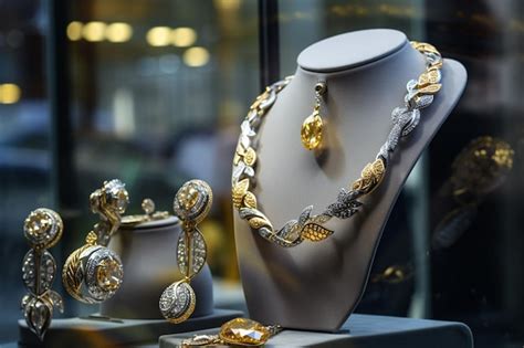 Premium Photo | Fashion jewelry from yellow and white gold on a window