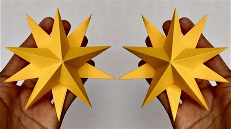 Easy Paper Christmas Star Making With Paper Cover Diy Christmas