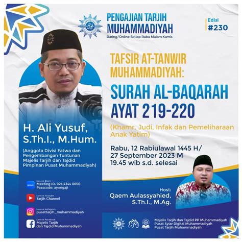 PENGAJIAN TARJIH MUHAMMADIYAH EDISI KE 230 MTT