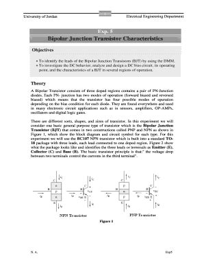 Fillable Online Engineering Ju Edu Bipolar Junction Transistor