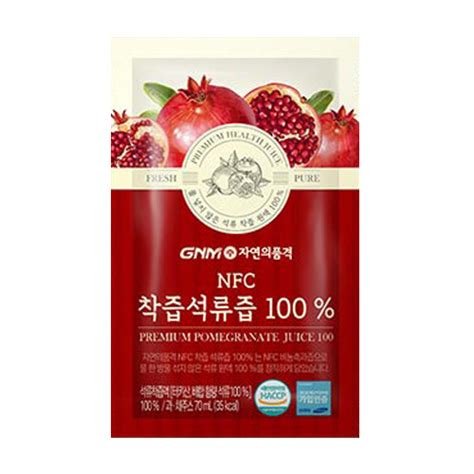 Gnm자연의품격 Nfc 착즙석류즙 100 70ml 21포 1개 에누리 가격비교