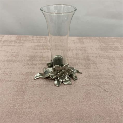 Seagull Pewter Etain Zinn Bud Vase