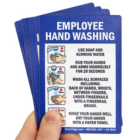 Employee Hand Washing Instructions Sign Vertical Sku S2 0930