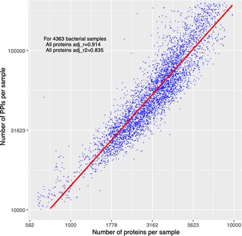 The Number Of Proteins Per Bacterial Genome X Axis Was Highly