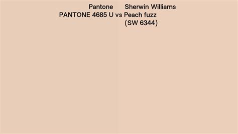 Pantone 4685 U Vs Sherwin Williams Peach Fuzz SW 6344 Side By Side