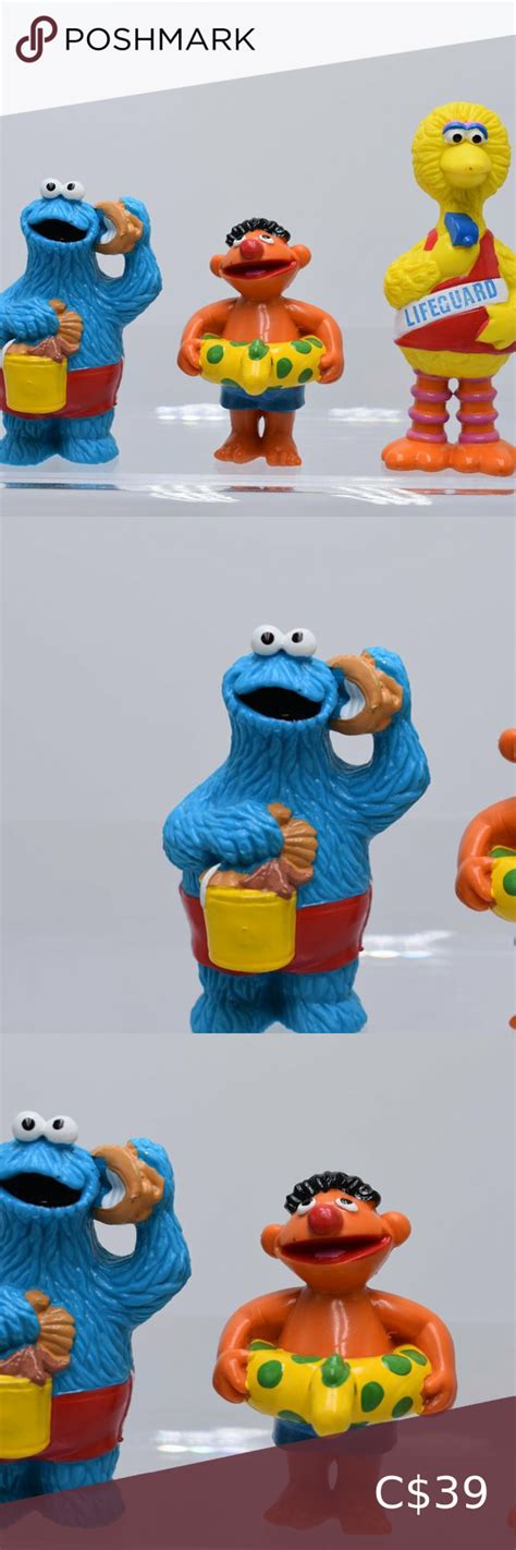 Vintage 1990s Sesame Street Beach Party PVC Mini Figures Beach Party, Sesame Street, Mini ...