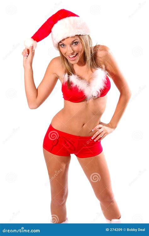 Mrs Santa Claus Stock Image Image Of Female Foxy Bikini 274209