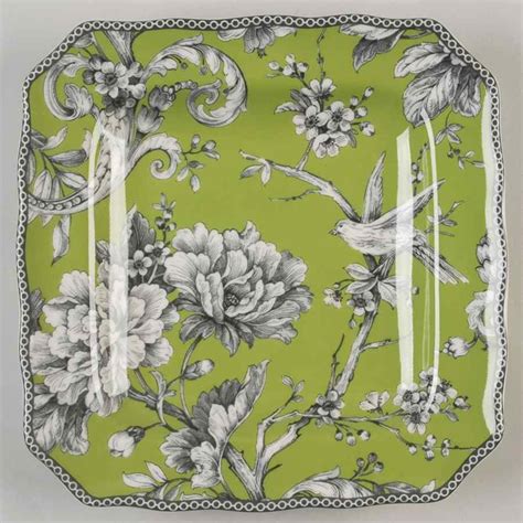 Adelaide Green And White Square Appetizer Plate By Fifth Pts