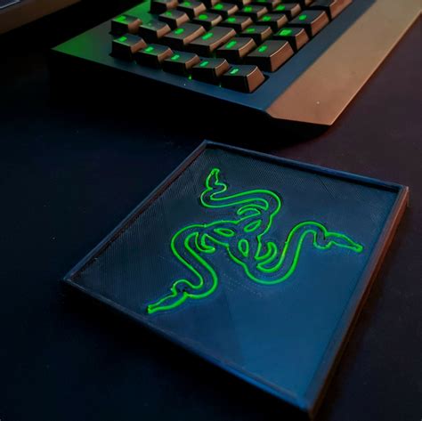 Archivo STL Posavasos Razer Incluye Soporte Modelo Imprimible En 3D