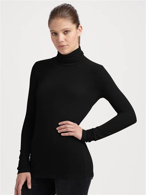 Vince Sheer Turtleneck In Black Lyst