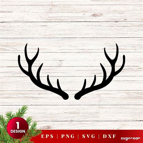 Reindeer Antlers Silhouette vector for instant download - Svg Ocean ...