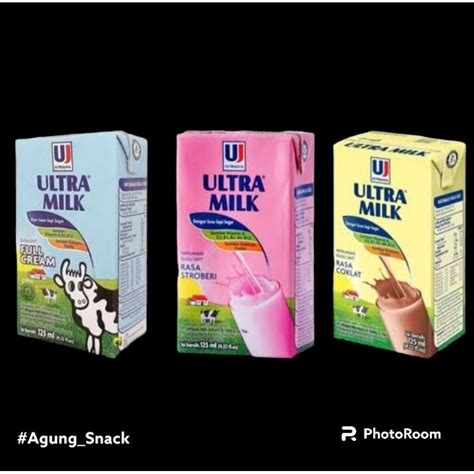 Jual Susu Uht Ultra Milk 125ml Varian Rasa 1 Dus Isi 40 Pcs