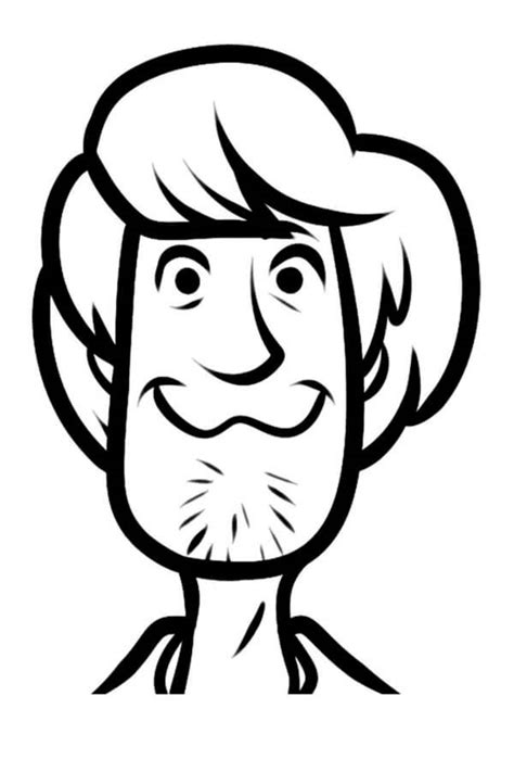 Shaggy Face Coloring Page Download Print Or Color Online For Free