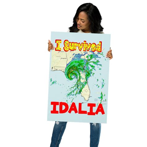 I Survived Hurricane Idalia 2023 Poster Hippieworks