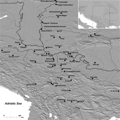 Map Of The Central Balkans With The Absolutely Dated Vinča Culture