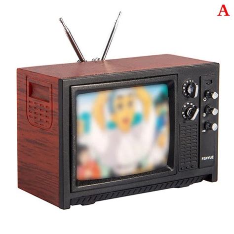 Dollhouse Retro Television Miniature Scale Miniature Etsy