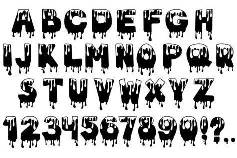 Dripping Font Svg Dripping Alphabet Graphic By Pony Creative Fabrica