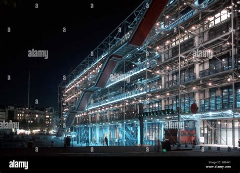 Centre Pompidou by night, Paris Stock Photo - Alamy