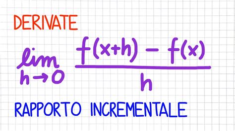 Derivate Rapporto Incrementale Dr Youtube