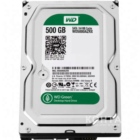 Жорсткий диск Western Digital 3.5 Green 500Gb (WD5000AZRX) Б/в – фото ...