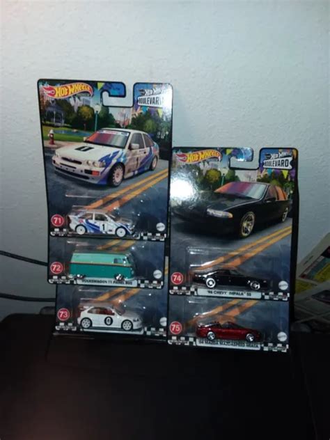 HOT WHEELS PREMIUM 2023 BOULEVARD MIX Q CIVIC EK9 MIATA IMPALA T1 Set 71 75 EUR 64 69