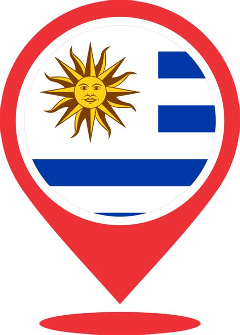 Uruguay flag pin map location PNG 22102164 PNG