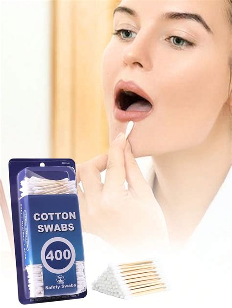 400pcs Natural Double Headed Cotton Swabs Comfortable And Soft