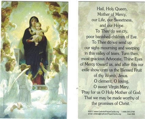 Hail Holy Queen Prayer Card