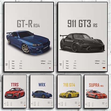 911 GTR 718 Luxury Performance Car Classic Sports Car Series พมพ โปส