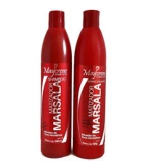 Kit Marsala Matizador Para Cabelos Vermelhos Shampoo Condicionador