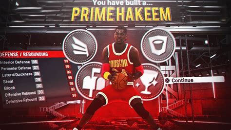 HAKEEM OLAJUWON BUILD IN NBA 2K20 BEST POST SCORER BUILD YouTube