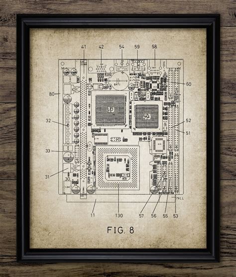 Computer Motherboard Wall Art Computer Motherboard Design | Etsy