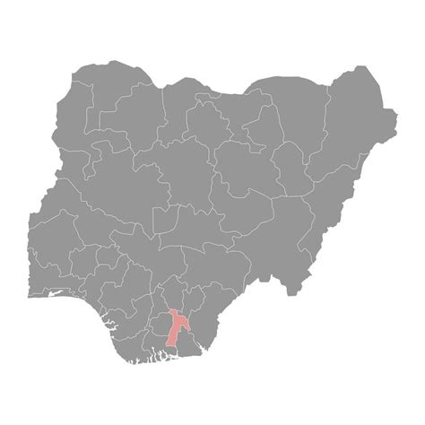 Abia State Map Administrative Division Of The Country Of Nigeria