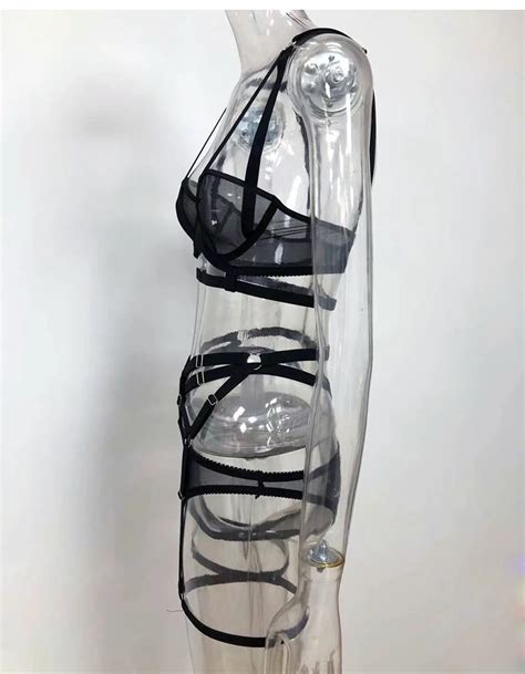 Ensemble Lingerie Sexy Blanc Dentelle Porte Jarretelles Taille S M L Blanc Cdiscount