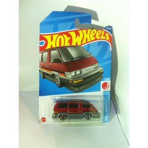 Hot Wheels 2022 HW J Imports Mini Collection 7 1986 Toyota Van Metalflake Dark Red By