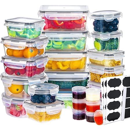 Amazon Moretoes 50pcs Food Storage Containers With Airtight Lids