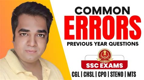 Previous Year Common Errors For Ssc Exams English For Ssc Cgl Chsl