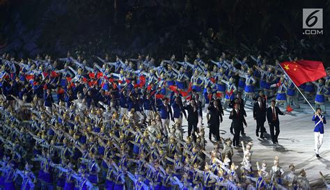 FOTO Aksi Kontingen Berbagai Negara Di Pembukaan Asian Games 2018