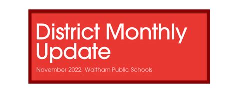 District Monthly Update | James FitzGerald Elementary School