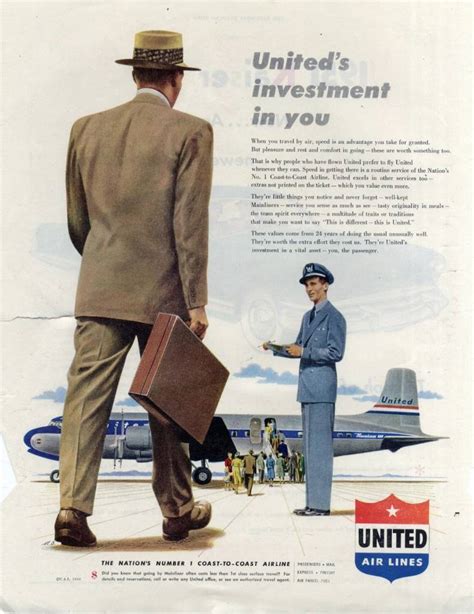 Fly The Friendly Skies United Airlines Ads 1934 1970 Flashbak