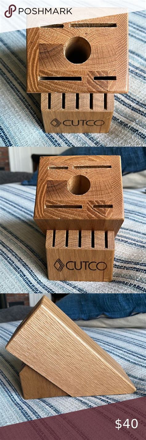 Cutco Wooden Butcher Block Knife Holder Cutco Butcher Knife Holder