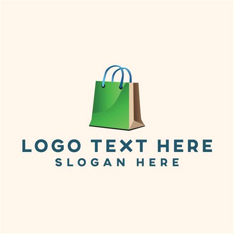 Online Shopping Paper Bag Logo Brandcrowd Logo Maker