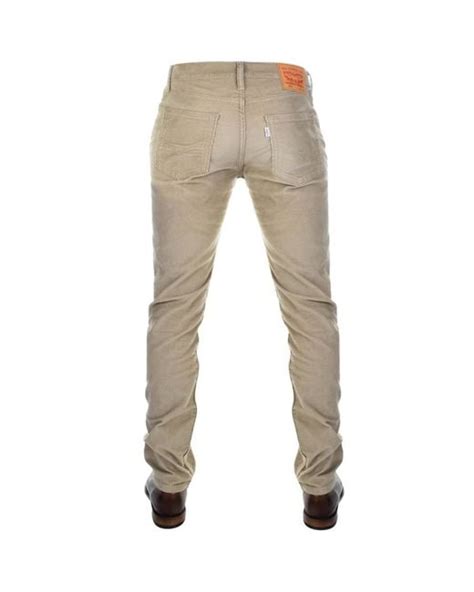 Levi S 511 Slim Fit Corduroy Trousers Beige In Natural For Men Lyst Uk