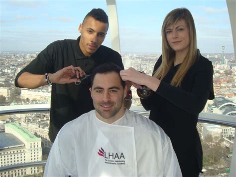 Trainee Hairdressers Give Apprentice Finalist Londons Highest Haircut